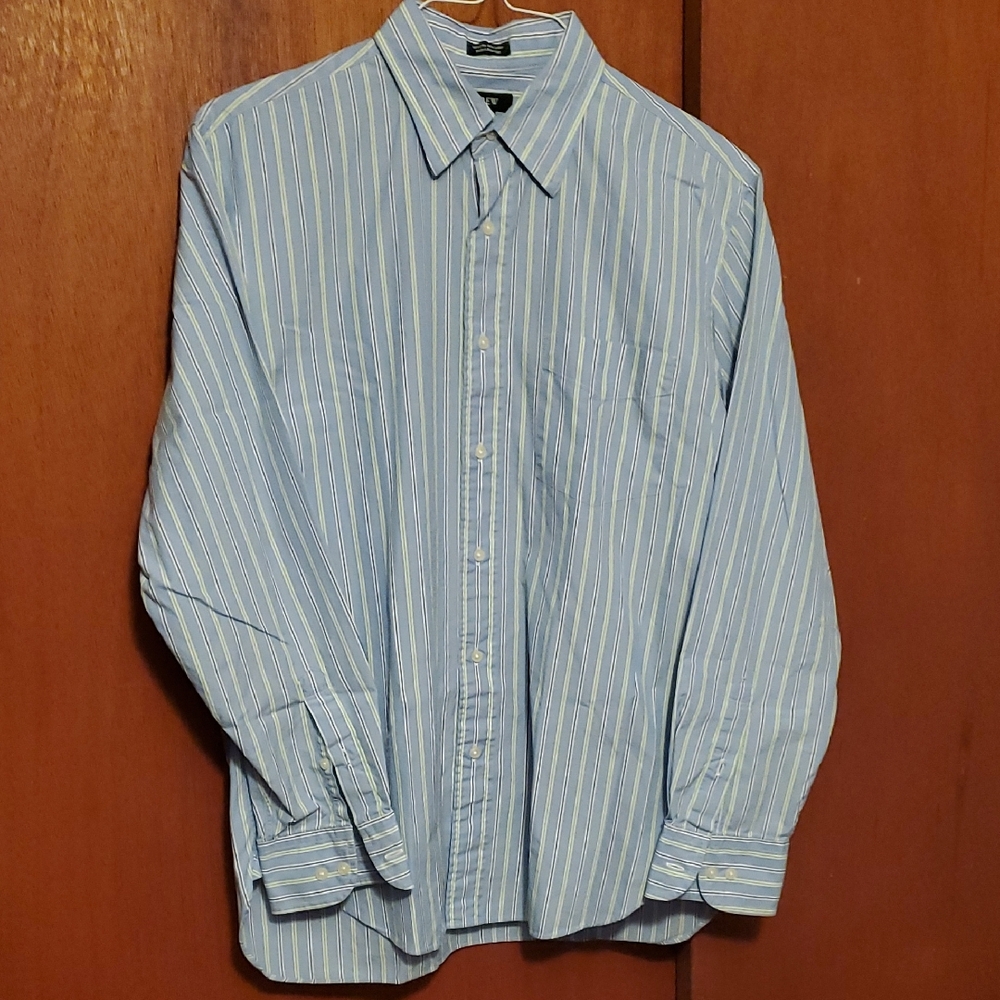 J. Crew Light Blue Striped Button Down Shirt